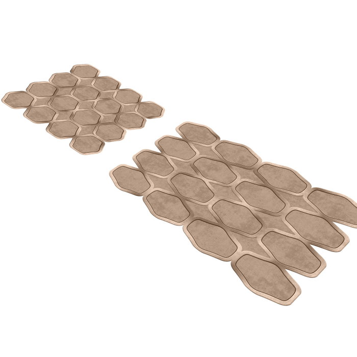 Mijölnir Juego de alfombrillas de baño Crema